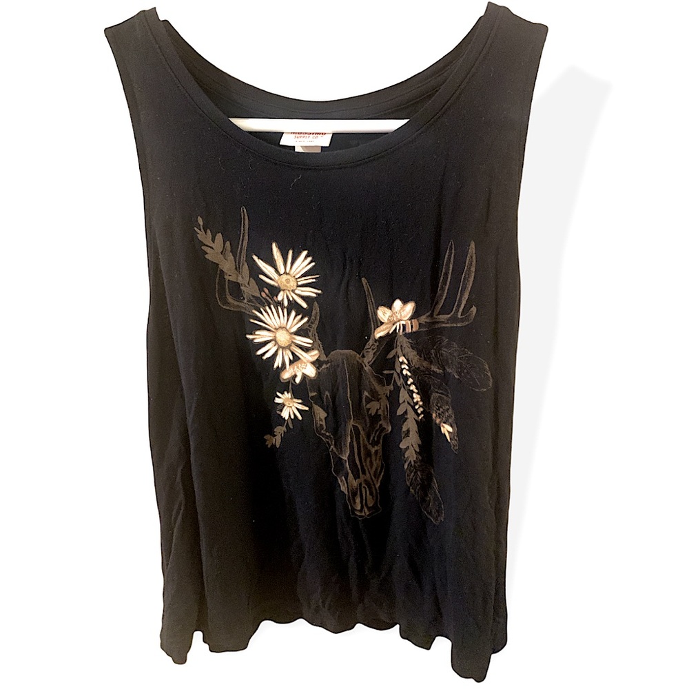 Black Flowy Tank